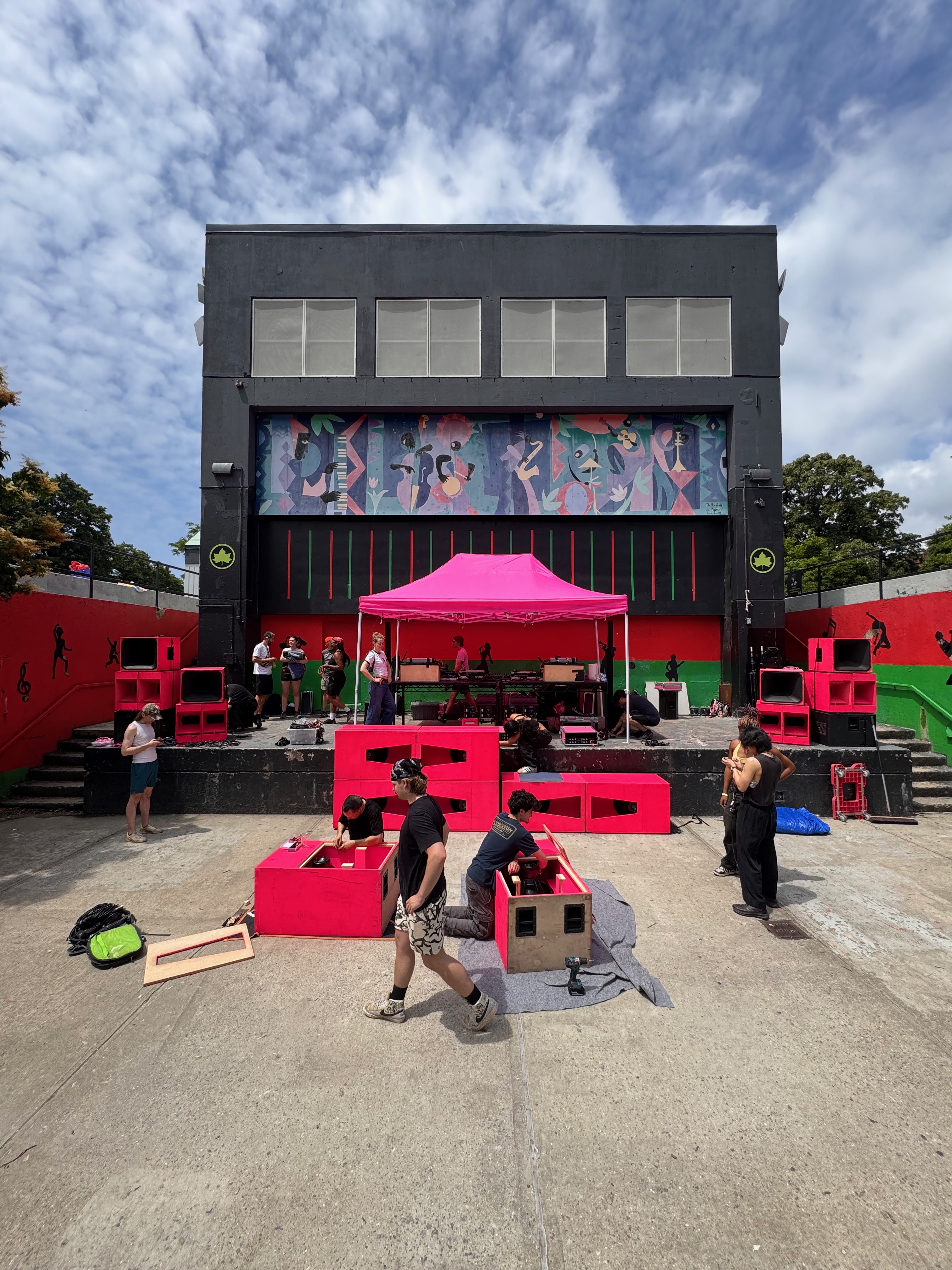 Setup behind the scenes